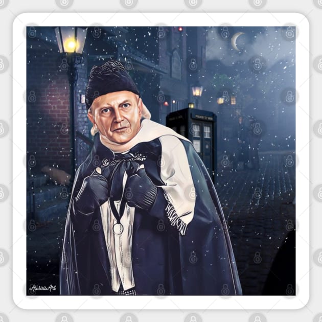 First Doctor / Christmas Carol Sticker by AlisiaArt